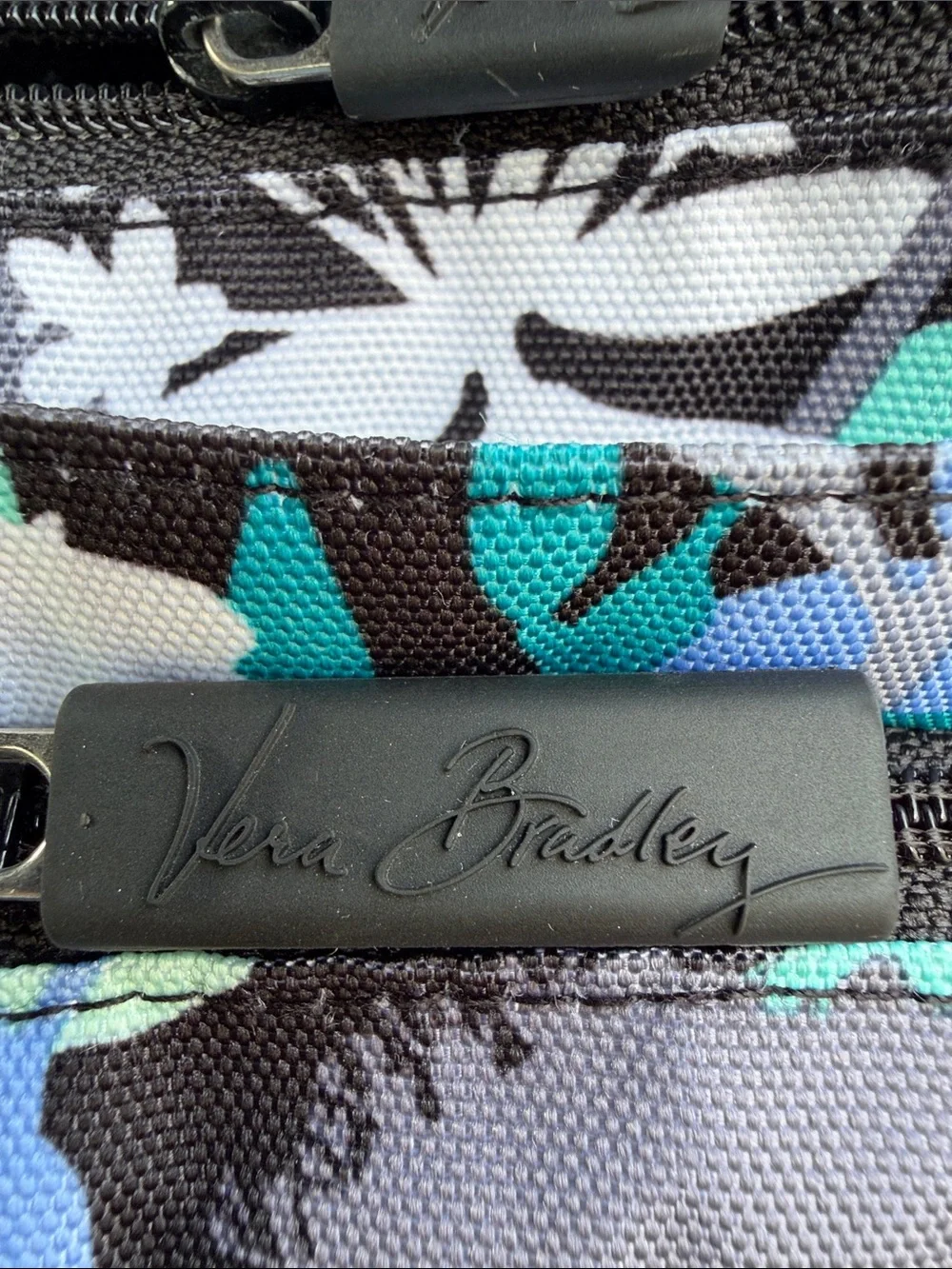 Vera Bradley Blue Teal Floral Print Backpack